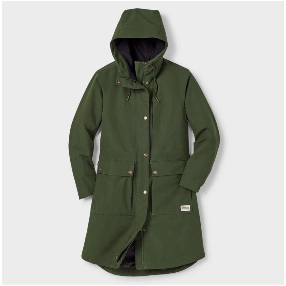 DULUTH Women's Storm Heckler Lined Rain Coat Deep Sage Size Small G12
